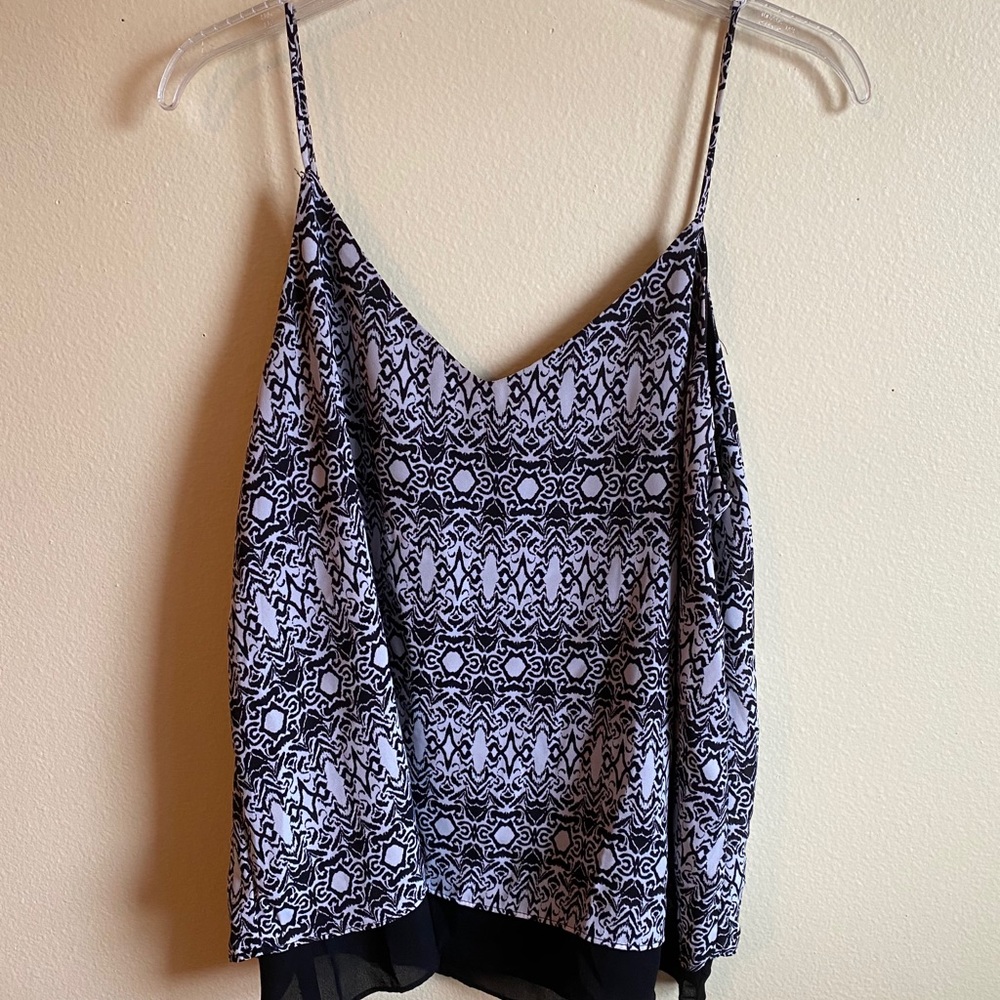 Black and white patterned tank top